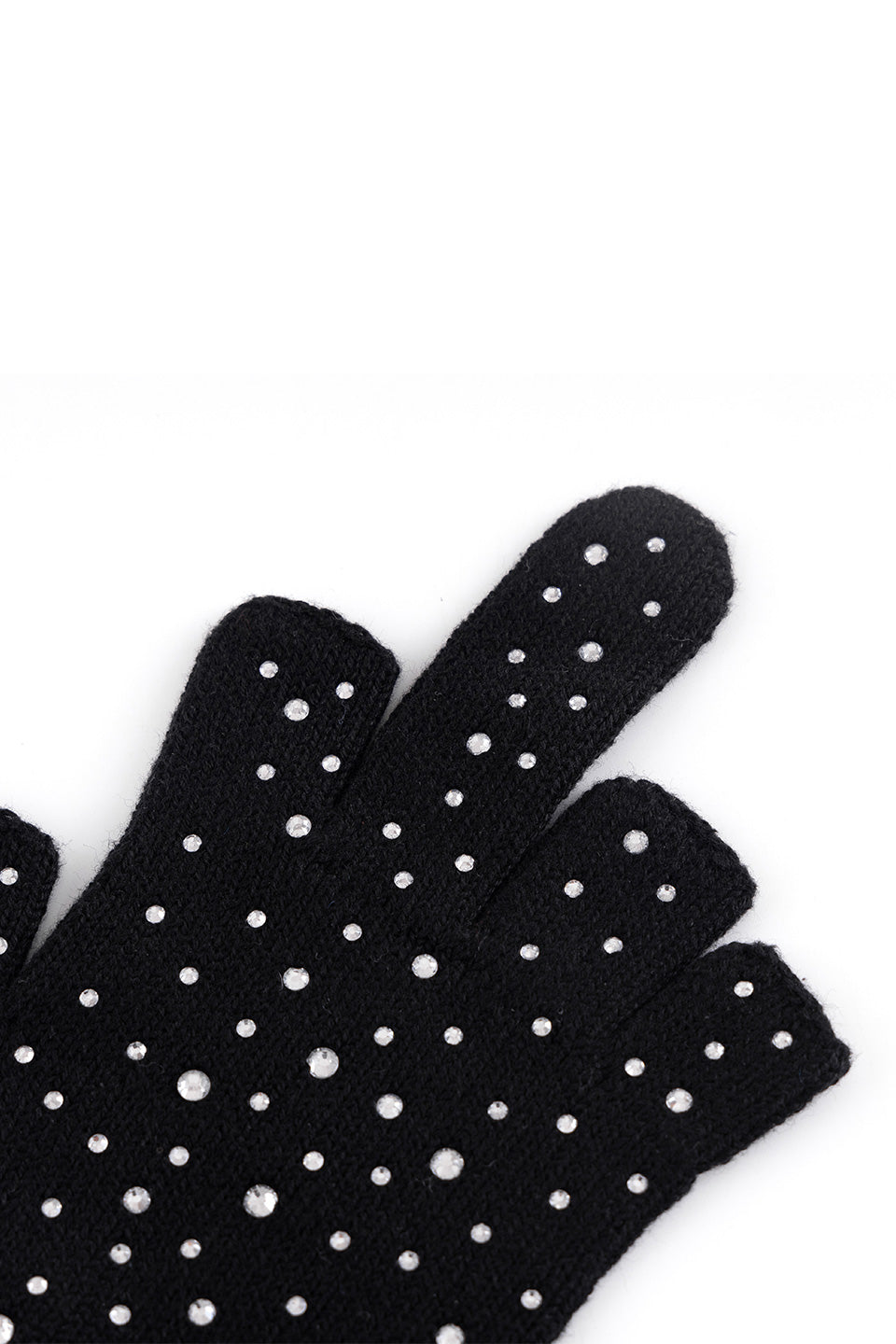 Rhinestone Fingerless Glove
