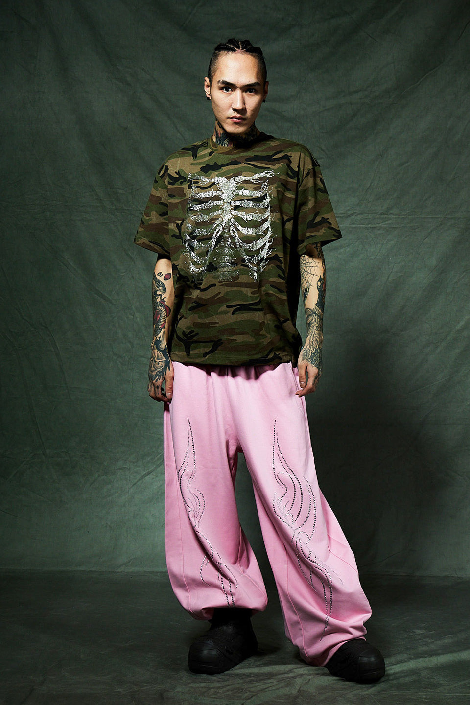 Rhinestone Fire Bones Tee