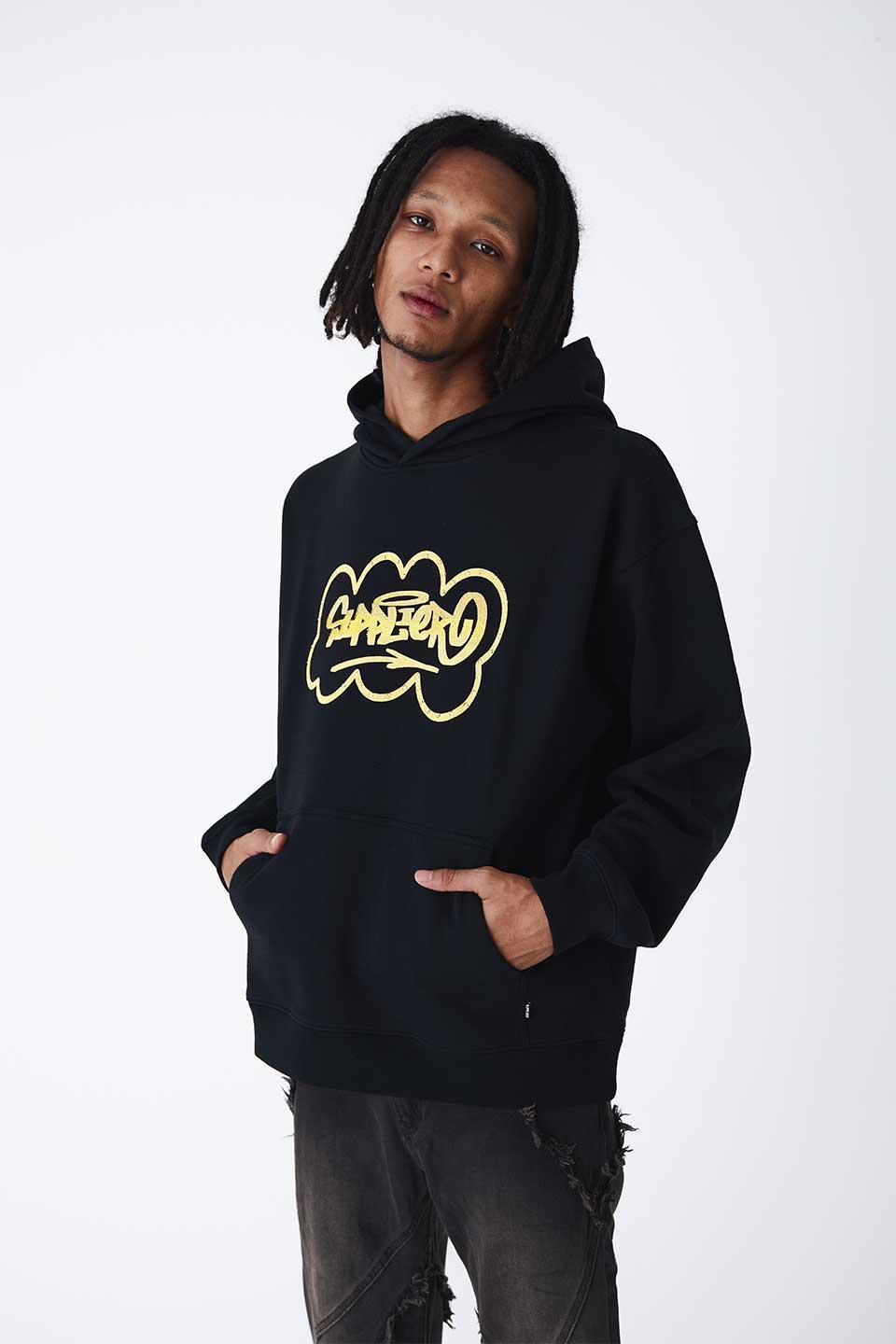 Rhinestone Graffiti Logo Hoodie