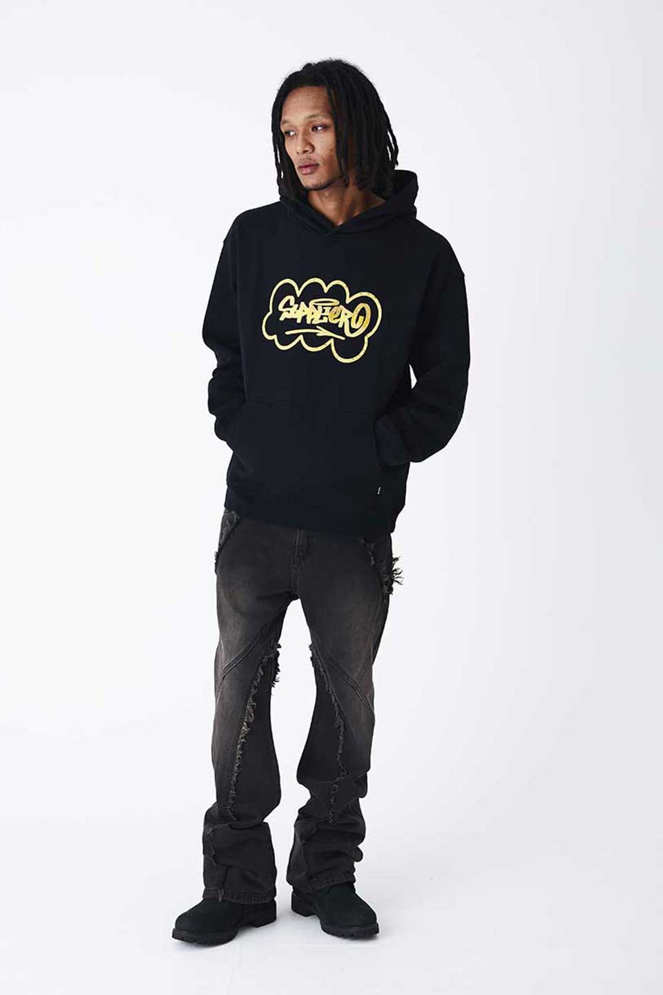 Rhinestone Graffiti Logo Hoodie