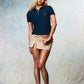 【先行予約販売】Rhinestone Leopard Logo Polo Shirt Women's【6月中旬お届け】