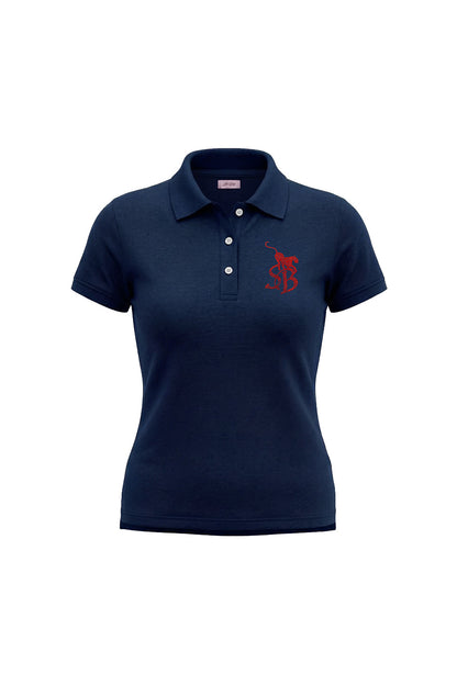 【先行予約販売】Rhinestone Leopard Logo Polo Shirt Women's【6月中旬お届け】