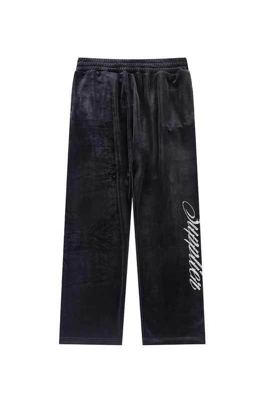 【予約商品】Rhinestone Velour Track Pants【9月上旬お届け】