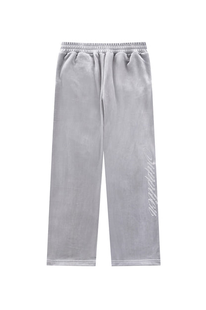 Rhinestone Velour Track Pants