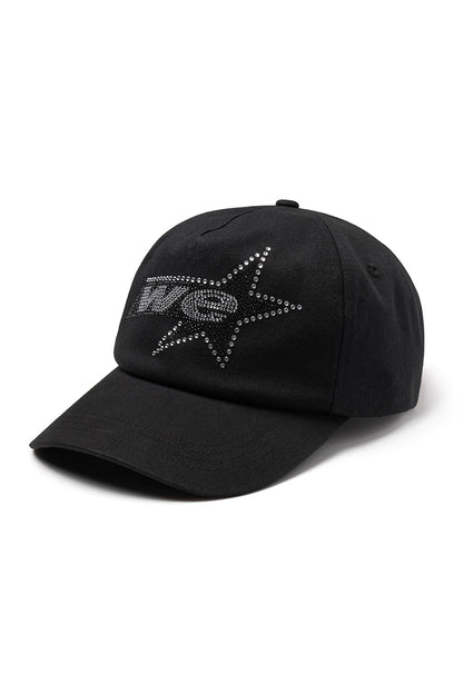 Rhinestone We Star Logo Cap