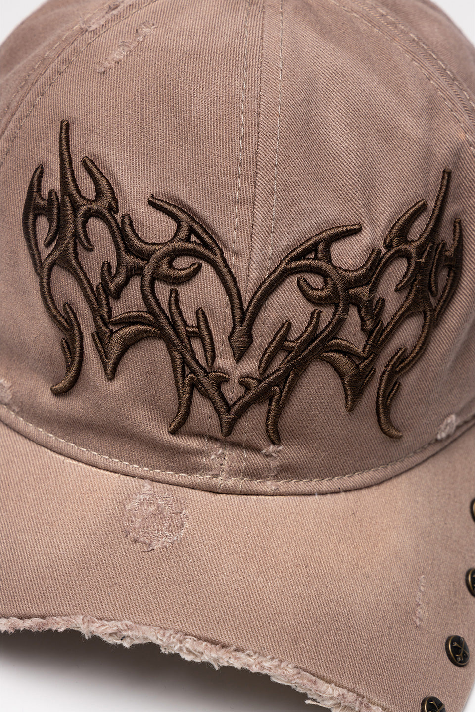 Ripped Brim Heart Tribal 6 Panel Cap