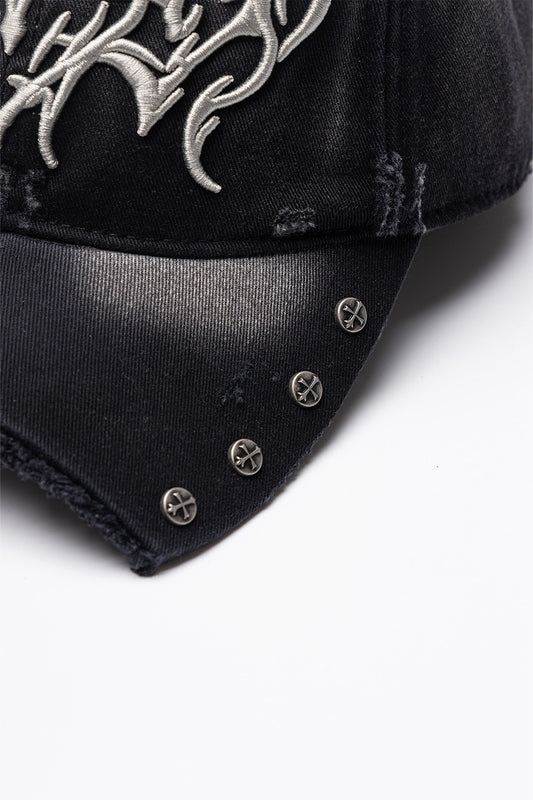 Ripped Brim Heart Tribal 6 Panel Cap