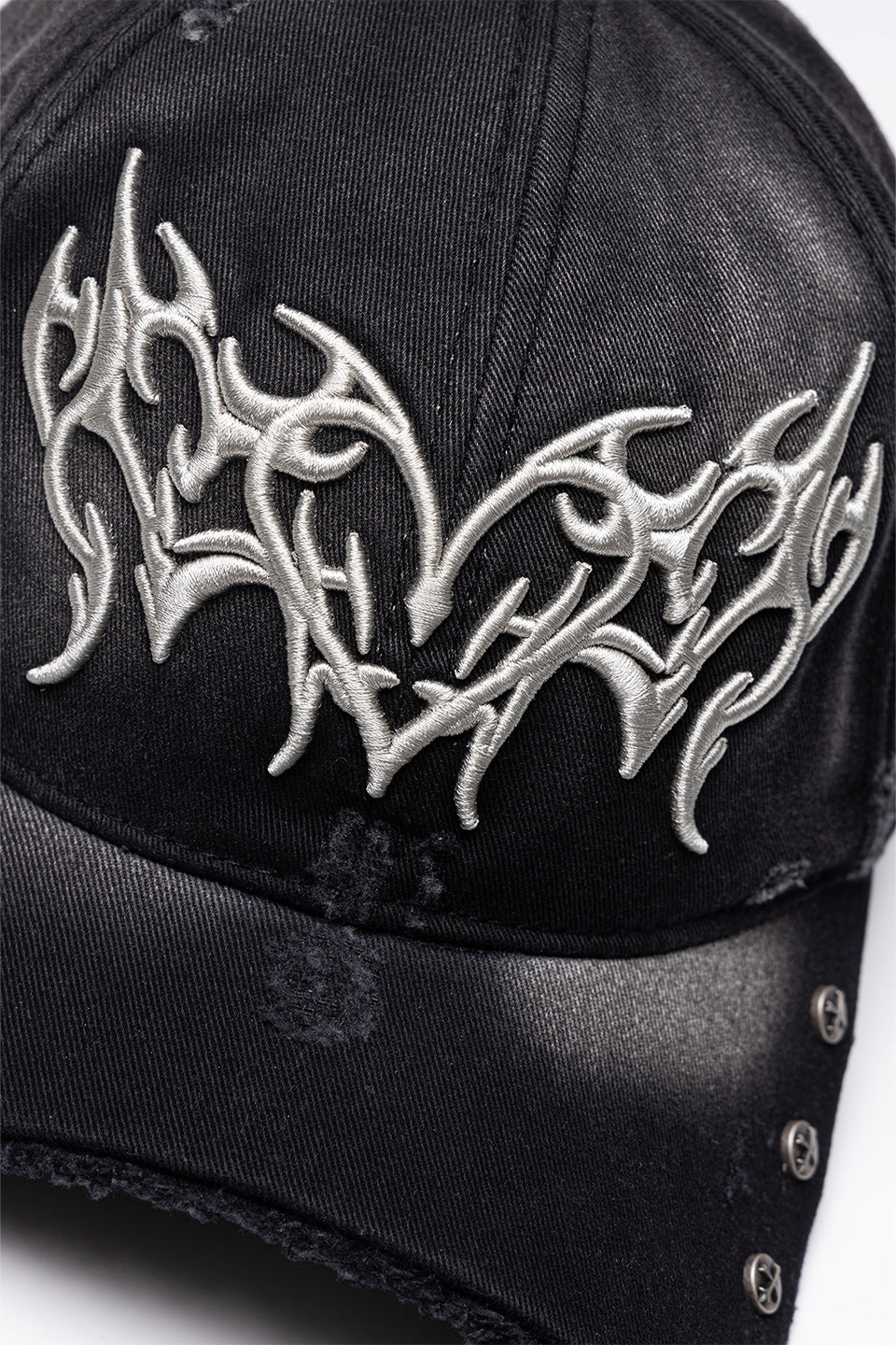 Ripped Brim Heart Tribal 6 Panel Cap