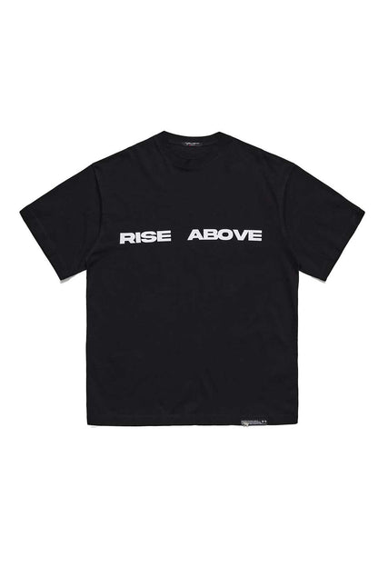 Rise Above Wolf Print T-Shirt