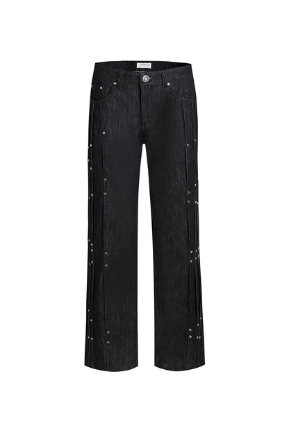 Riveted Pleated Denim