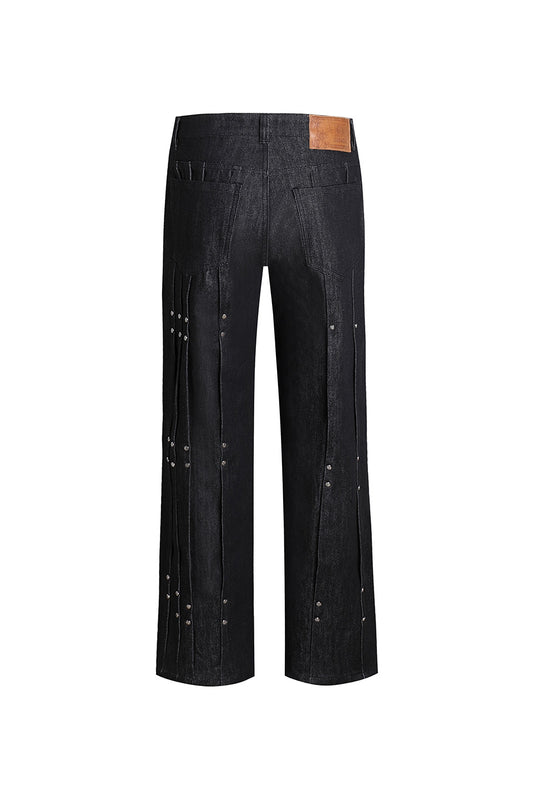 Riveted Pleated Denim