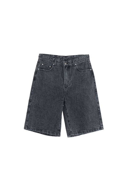Root-Dyed Mid-Rise Denim Shorts