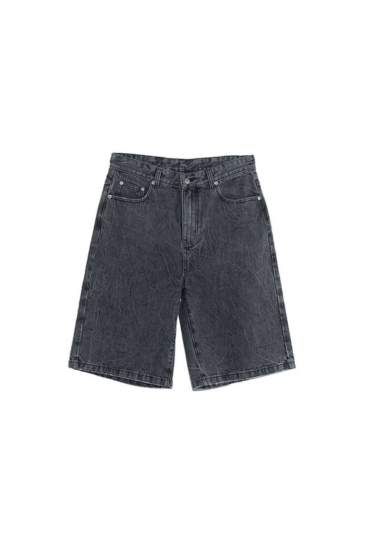 Root-Dyed Mid-Rise Denim Shorts