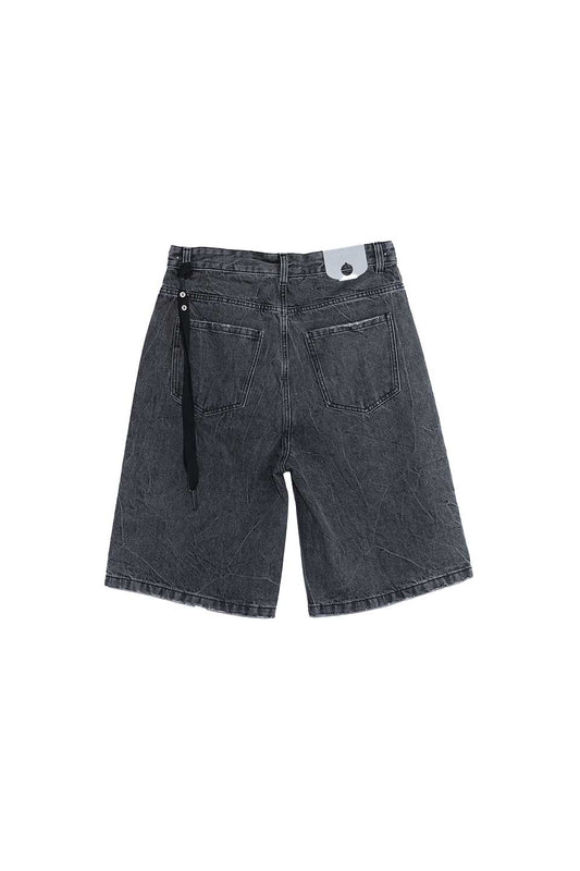 Root-Dyed Mid-Rise Denim Shorts