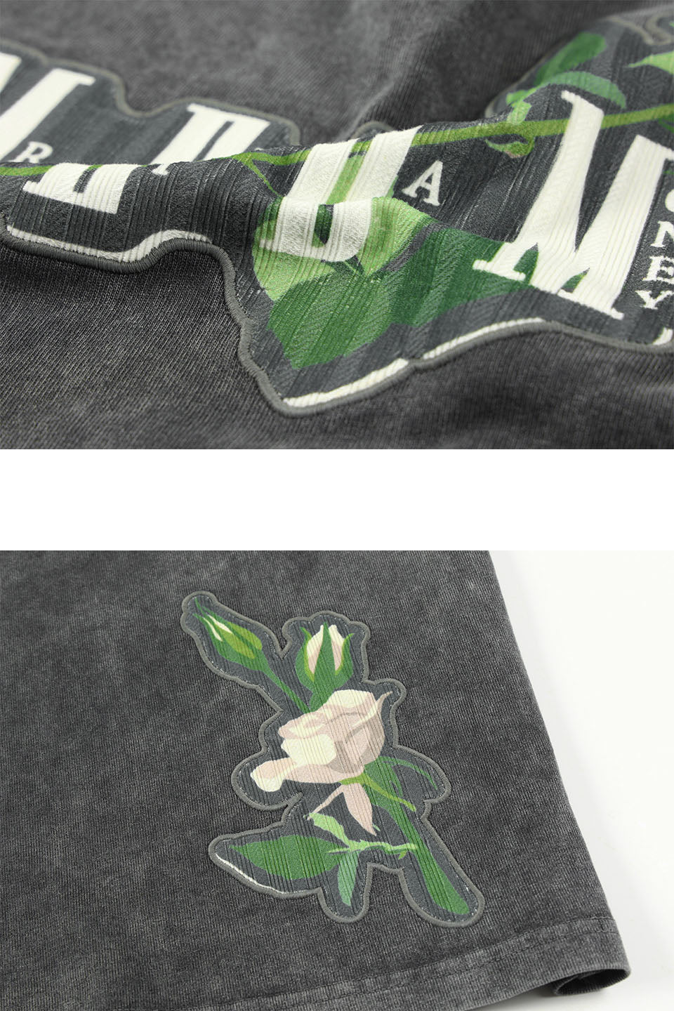 Rose sticker cloth embroidery short sleeves