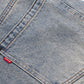 Royal Cross Rhinestone Baggy Denim Shorts