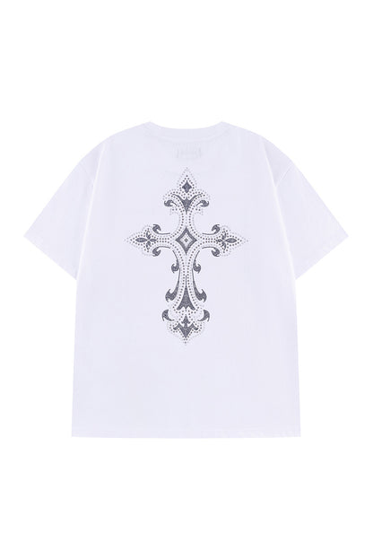 Royal Cross Rhinestone Tee