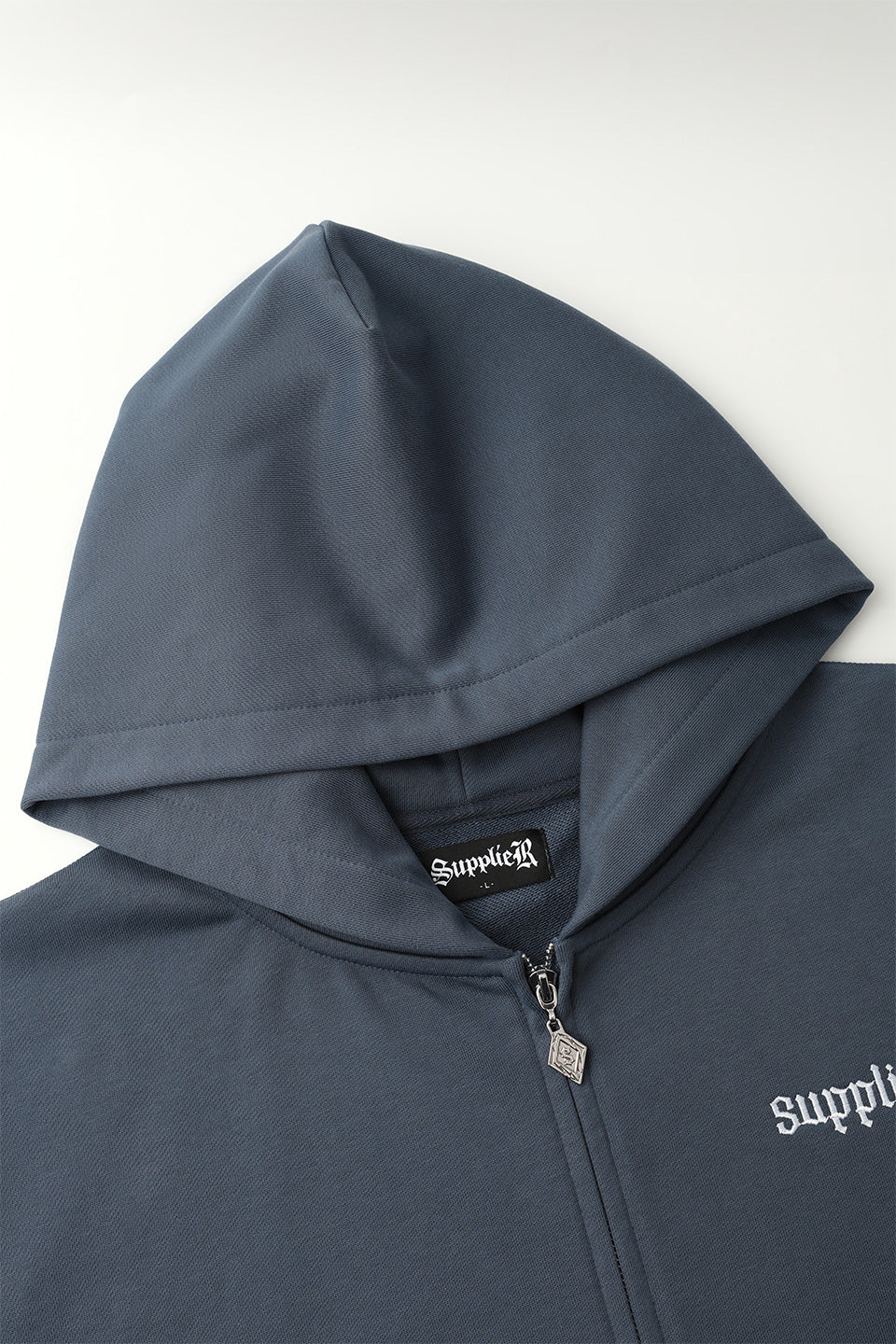 Royal Cross Rhinestone Zip Hoodie