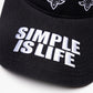 Simple Is Life Cross Embroidery Cap