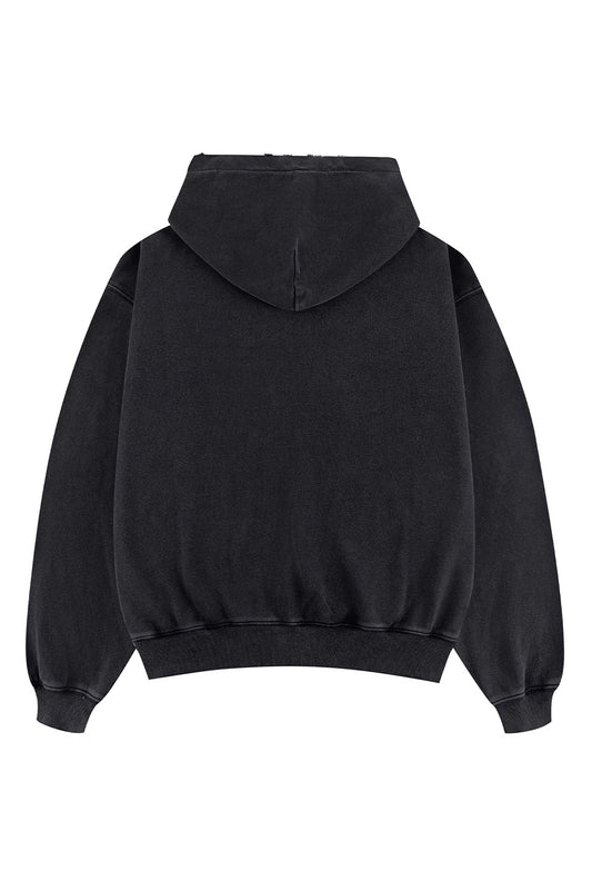 Simple Is Life Logo Full Zip Hoodie / Black