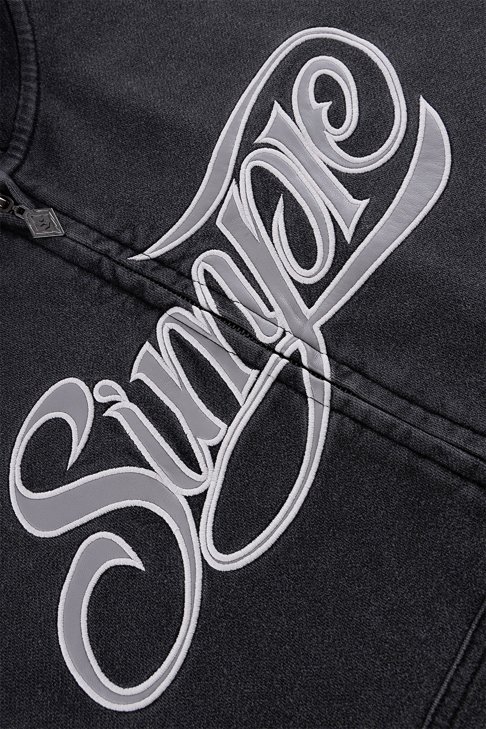 Simple Is Life Logo Full Zip Hoodie / Black