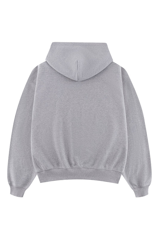 Simple Is Life Logo Full Zip Hoodie / Gray