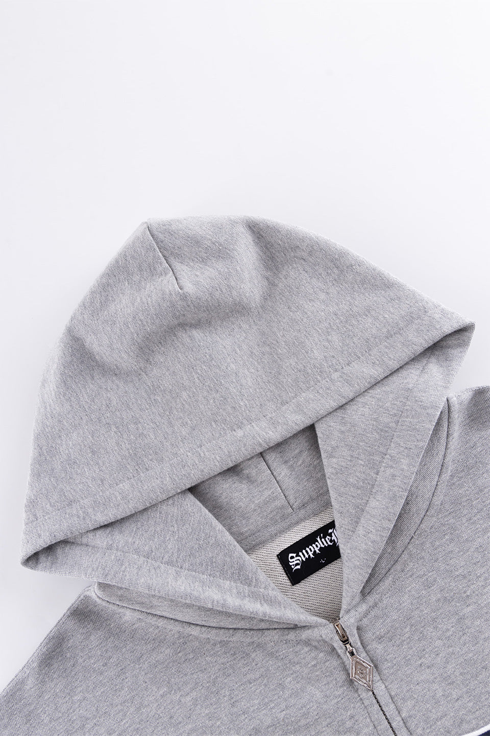 Simple Is Life Logo Full Zip Hoodie / Gray