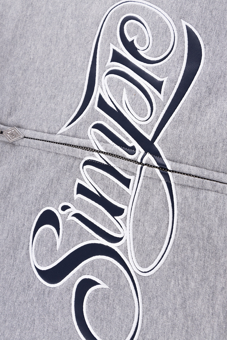 Simple Is Life Logo Full Zip Hoodie / Gray