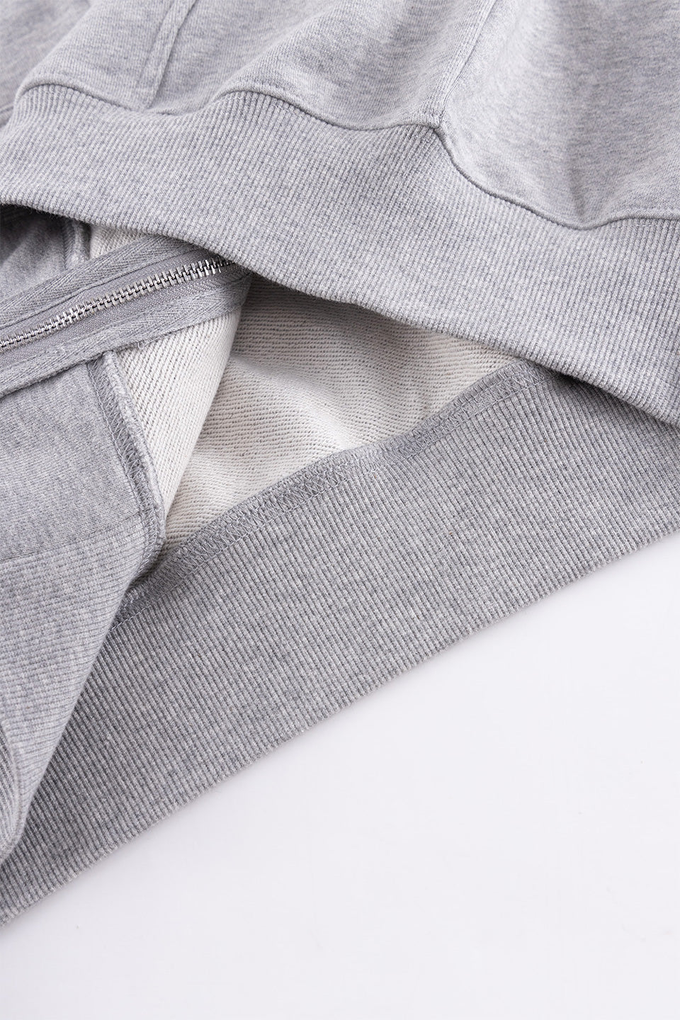 Simple Is Life Logo Full Zip Hoodie / Gray