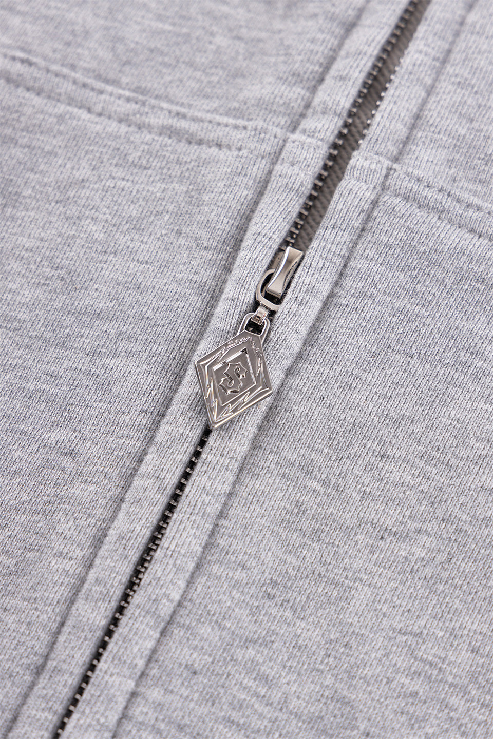 Simple Is Life Logo Full Zip Hoodie / Gray