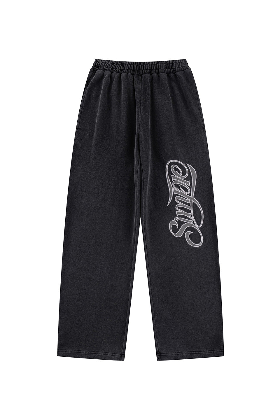 Simple Is Life Logo Sweat Pants / Black