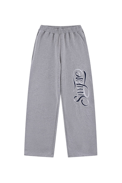 Simple Is Life Logo Sweat Pants / Gray