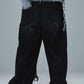 Vintage Wash Tribal Double Knee Baggy Jeans