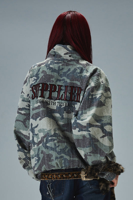 Camouflage Hooded Blouson