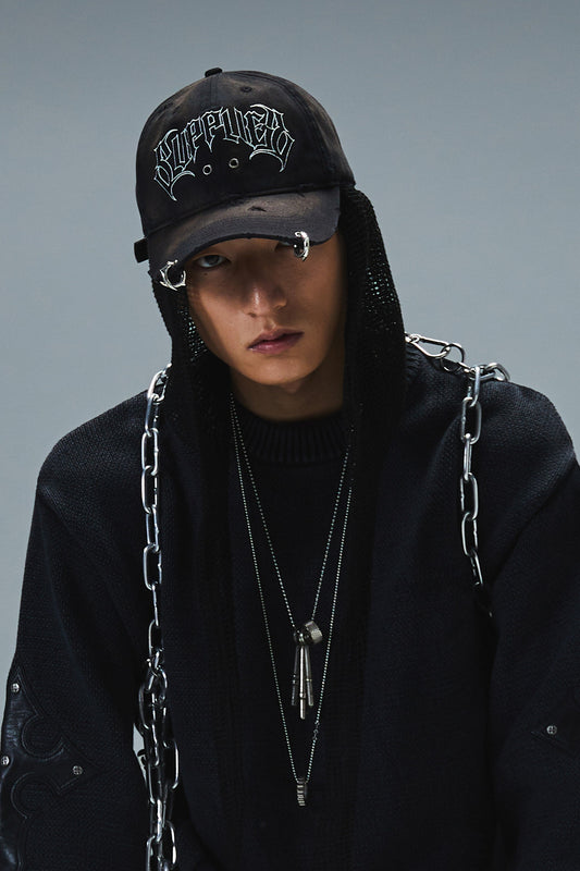 Pierced Logo 6 Panel Cap