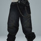 Switching Pierced Baggy Jeans