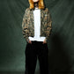 Tree Camo Faux Fur Cross Zip Hoodie