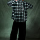 Cross Rhinestone Flannel Check Shirt