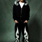 Faux Fur Cross Zip Hoodie