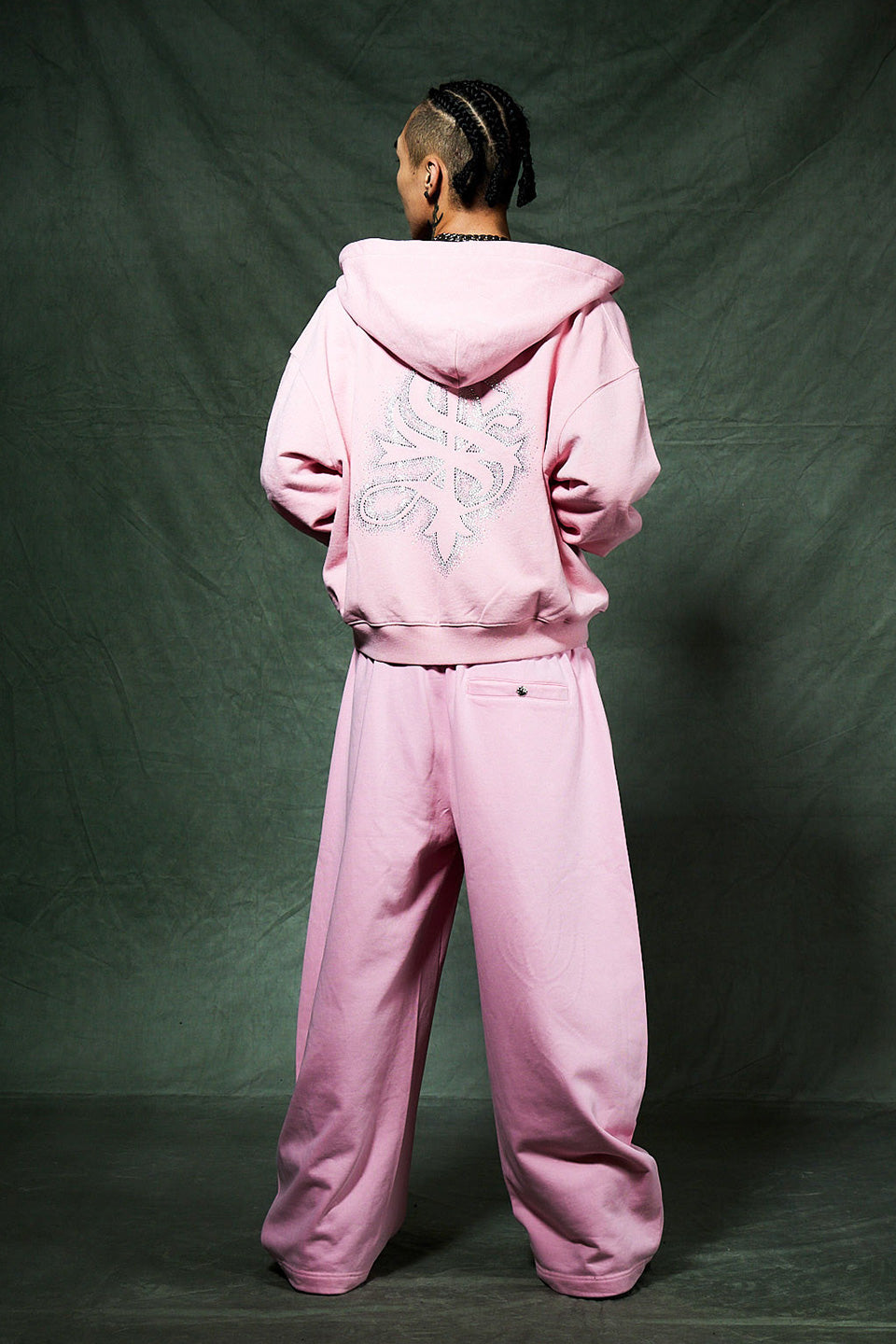 Tribal Rhinestone Curve Sweat Pants