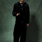 Micro Cross Rhinestone Velour Track Pants