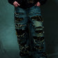 Camouflage Double Layer Baggy Denim