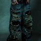 Camouflage Double Layer Baggy Denim