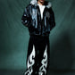 Studded Tribal Faux Leather Jacket