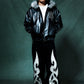Studded Tribal Faux Leather Jacket