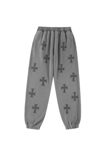 Wash Greyxblack Cross Jogger