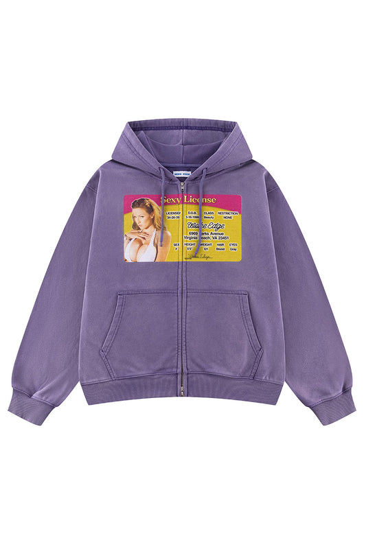 Sexy Licence Zip Hoodie