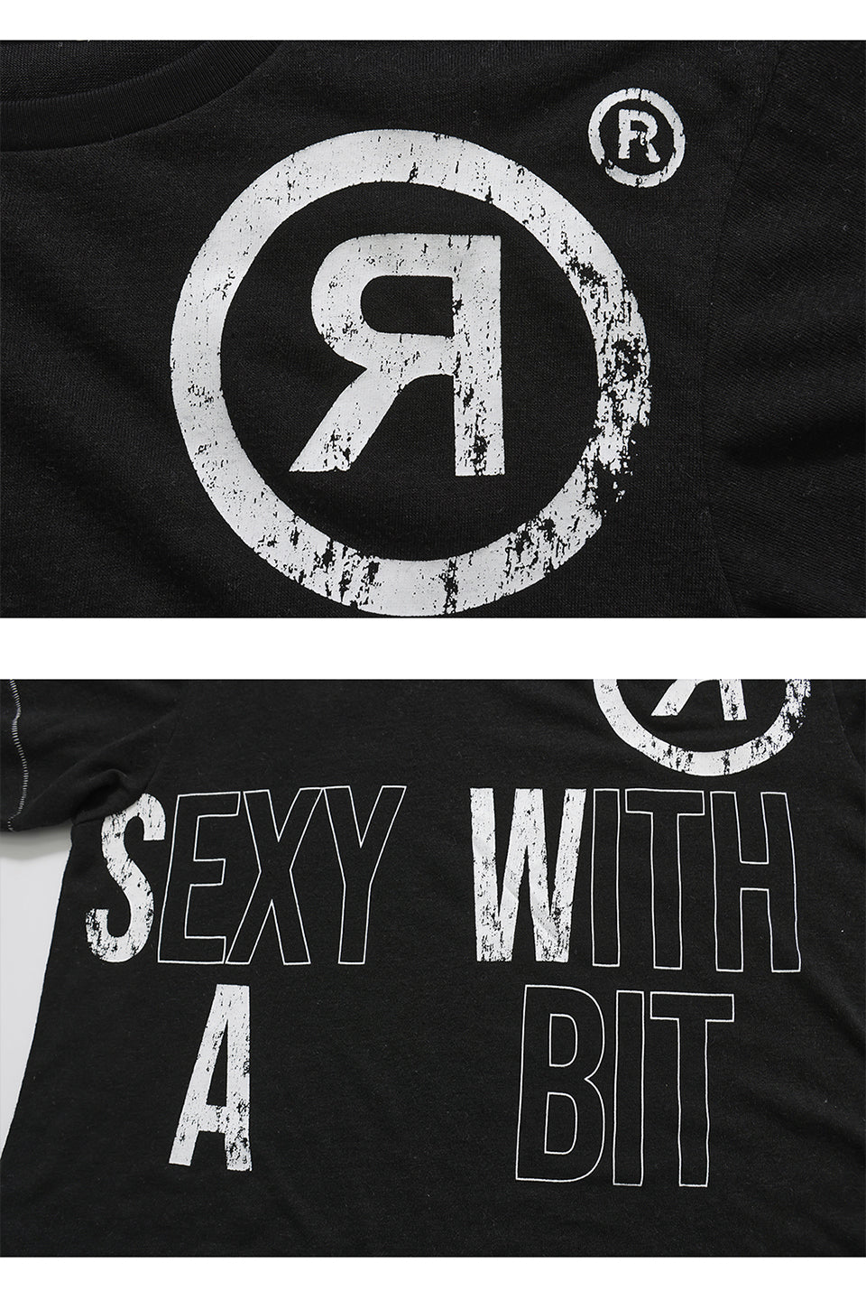 話題沸騰中 FVVO - Sexy With A Bit Slogan T-Shirt FVVO Sexy With A Bit Slogan T-Shirt