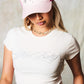 Shiny Cross Rhinestone Mesh Cap