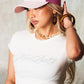 Shiny Cross Rhinestone Mesh Cap